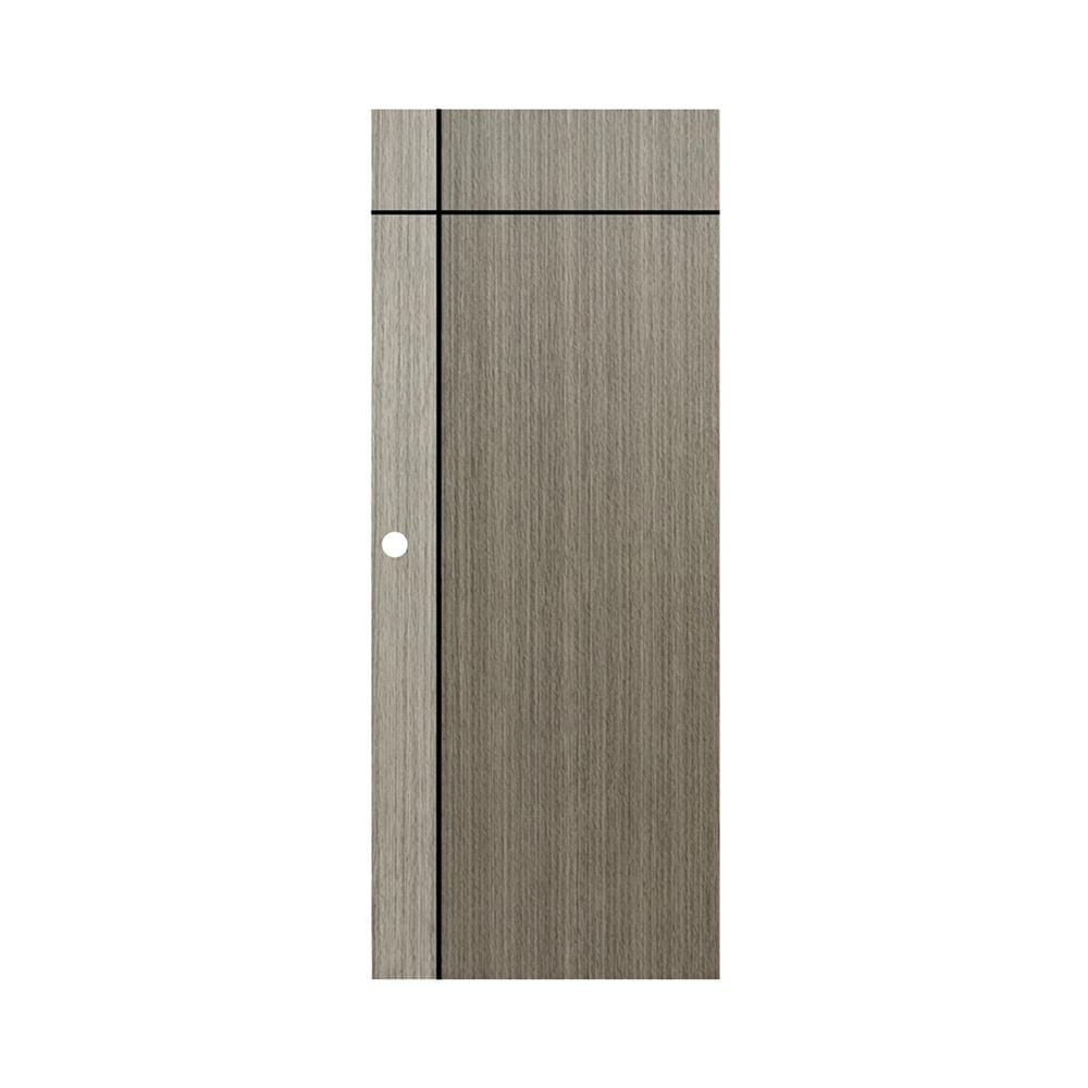 ประตูภายใน UPVC เจาะลูกบิด AZLE L0A-G2C 90x200 ซม. สี ASH STONE GREY