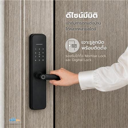 ประตูภายใน UPVC เจาะลูกบิด AZLE L0A-G2C 90x200 ซม. สี ASH STONE GREY_5