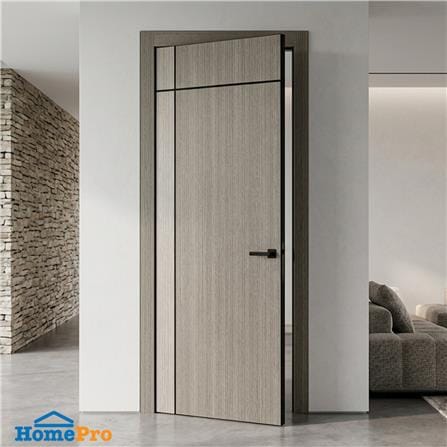 ประตูภายใน UPVC เจาะลูกบิด AZLE L0A-G2C 90x200 ซม. สี ASH STONE GREY_3