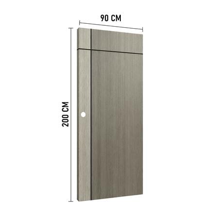 ประตูภายใน UPVC เจาะลูกบิด AZLE L0A-G2C 90x200 ซม. สี ASH STONE GREY_8