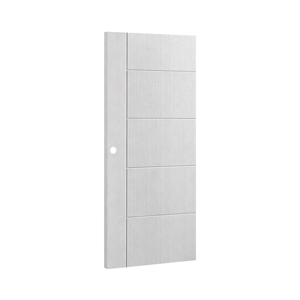 ประตูภายนอก UPVC เจาะลูกบิด AZLE LT-06W 90x200 ซม. สีขาว