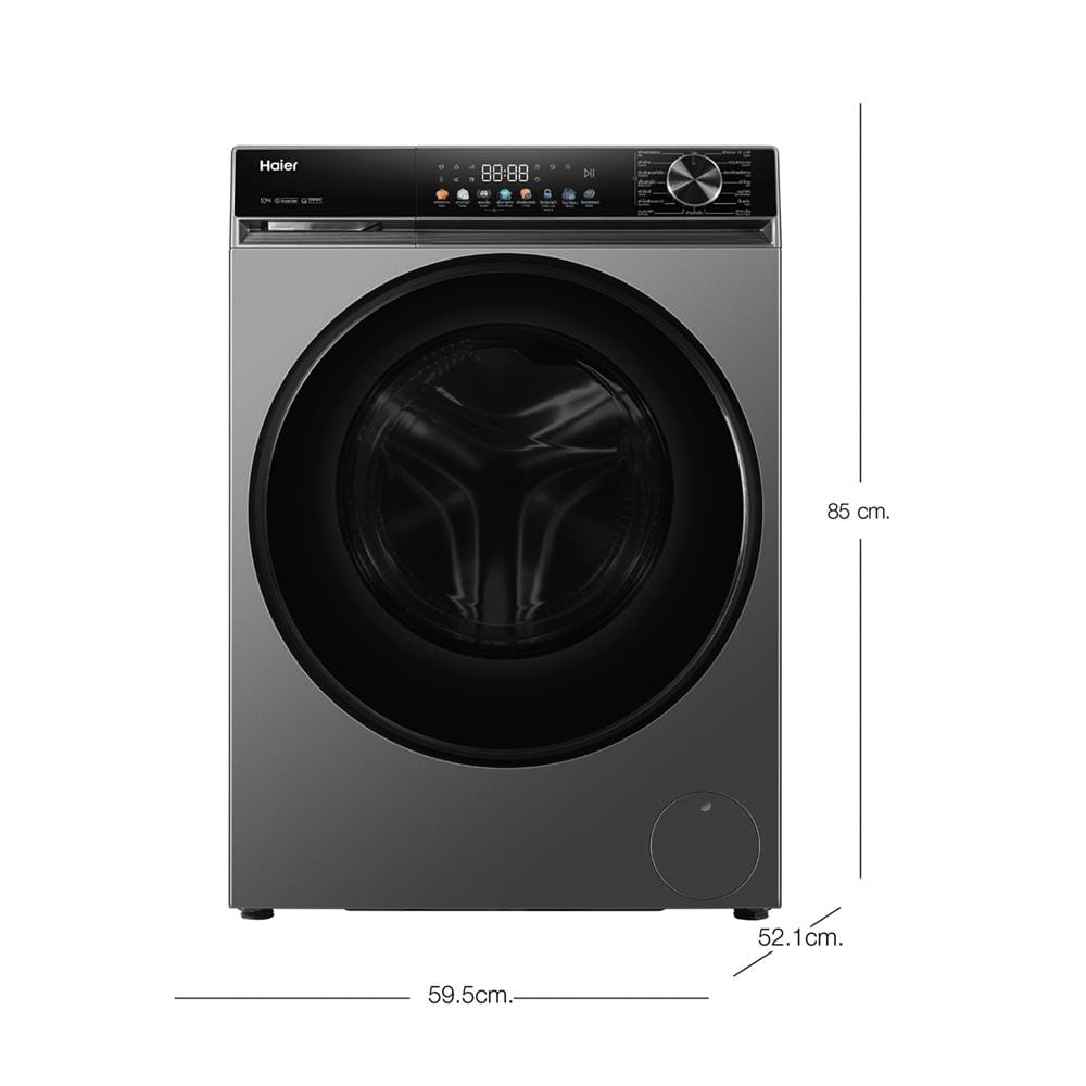 เครื่องซักผ้าฝาหน้า HAIER HW100-BP12357S8 X5 10 กก. 1200 RPM อินเวอร์เตอร์ สีเทาเข้มเมทาลิค