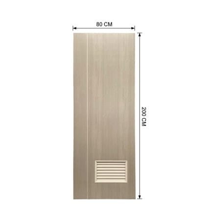 ประตูห้องน้ำ UPVC ไม่เจาะลูกบิด AZLE WB2 80x200 ซม. สี WHITE/GREY_8