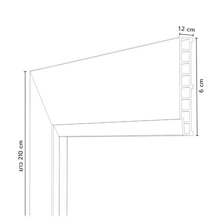 ซับวงกบ WPC ECO-DOOR 6x210x1.2 ซม. สีเทา_4