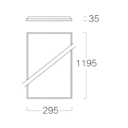 โคมฝังฝ้า LED LUMAX PANEL LIGHT ERBPL 36 วัตต์ 30x120 ซม. COOL WHITE_4
