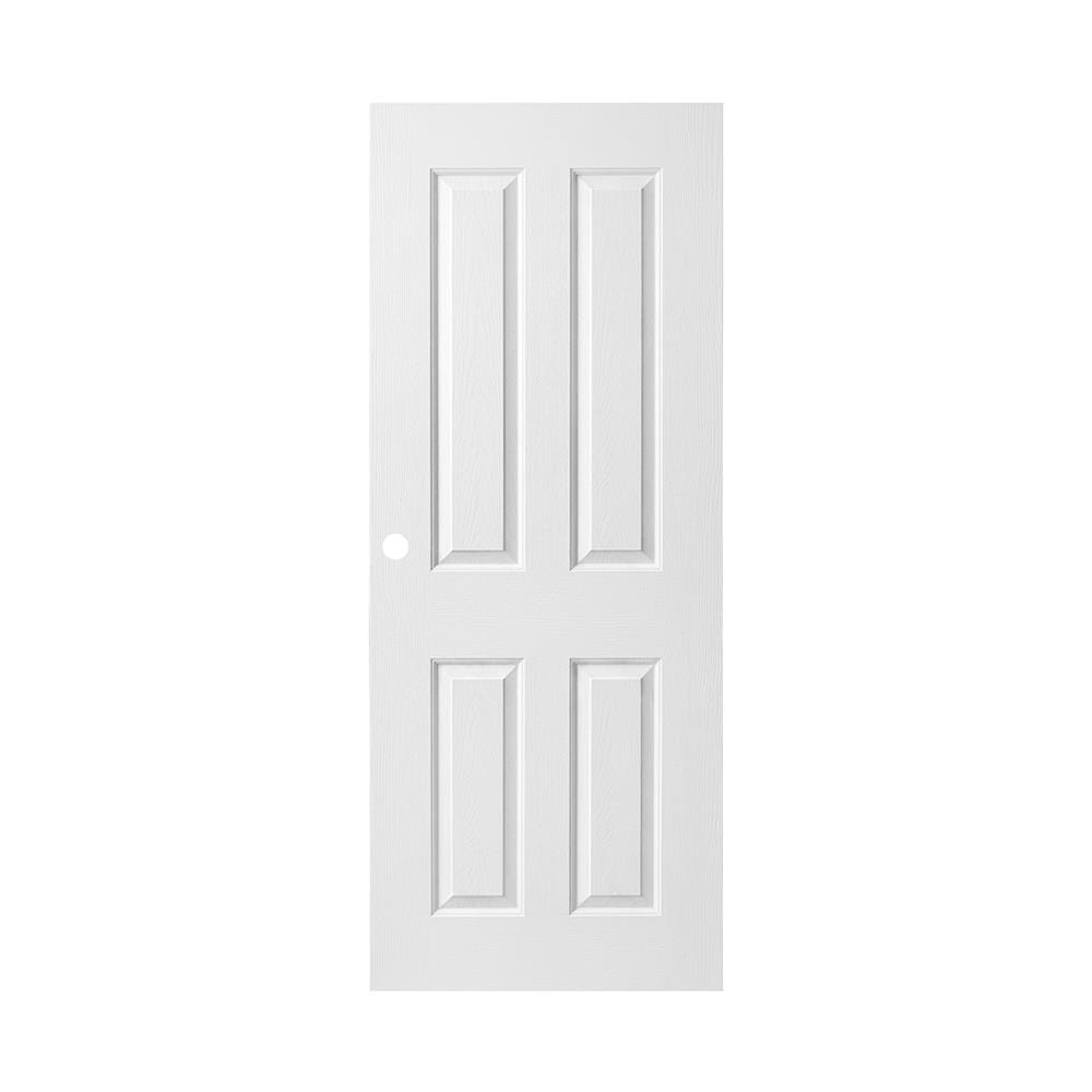 ประตูภายนอก UPVC เจาะลูกบิด AZLE L-35 90x200 ซม. สีขาว