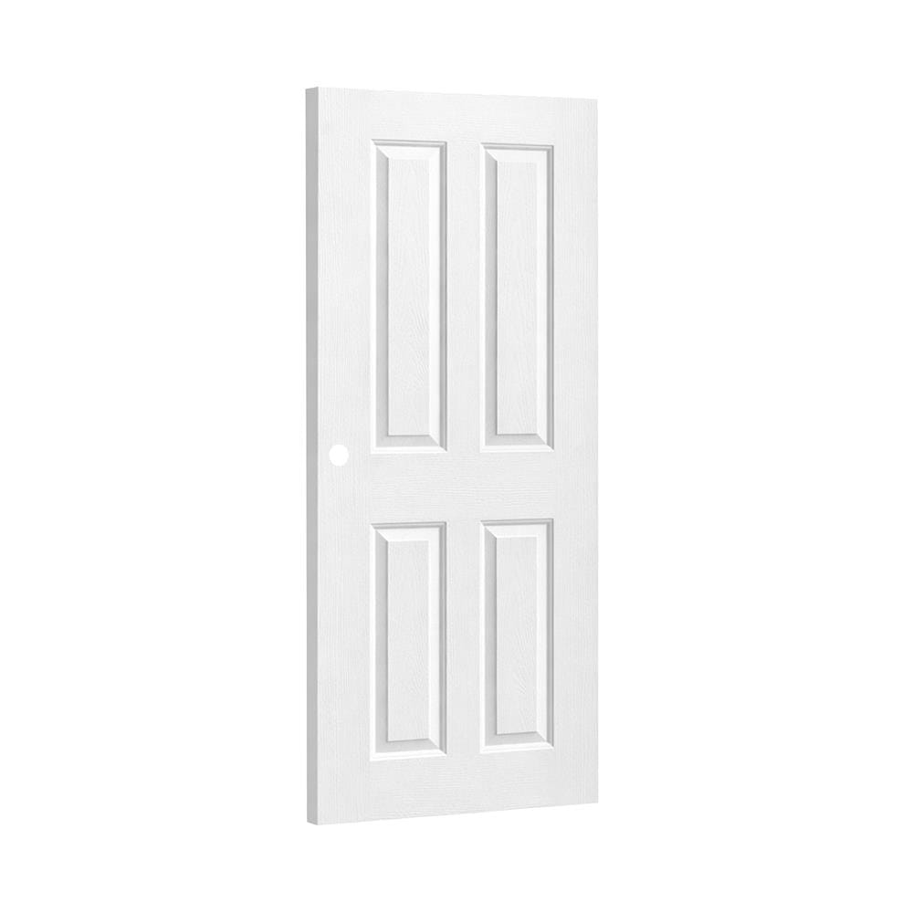 ประตูภายนอก UPVC เจาะลูกบิด AZLE L-35 90x200 ซม. สีขาว