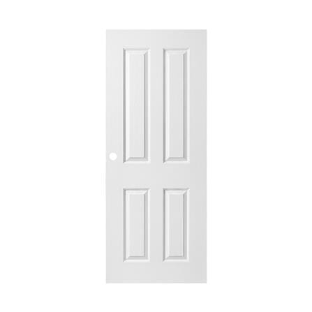 ประตูภายนอก UPVC เจาะลูกบิด AZLE L-35 90x200 ซม. สีขาว_0