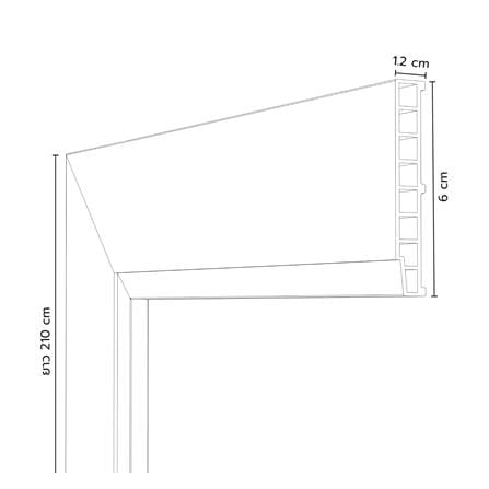 ซับวงกบ WPC ECO-DOOR 6x210x1.2 ซม. สีขาว_4