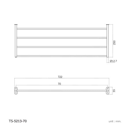 ชั้นวางพร้อมราว WS TS-5213-70 สเตนเลส_2