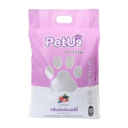 ทรายแมวเบนโทไนท์ PETUS กลิ่นมิกซ์เบอร์รี่ 10 ลิตร_0