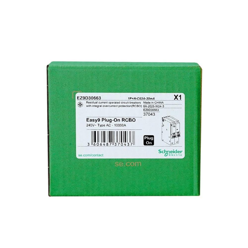 เมนเบรคเกอร์กันดูด 50 แอมป์ 1 เฟส SCHNEIDER EASY9