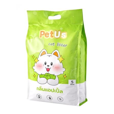 ทรายแมวเบนโทไนท์ PETUS กลิ่นแอปเปิ้ล 5 ลิตร_0