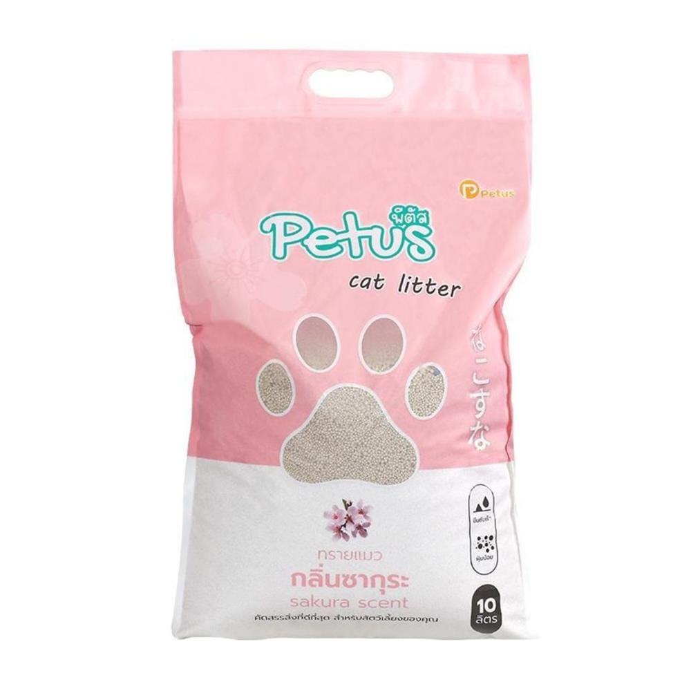ทรายแมวเบนโทไนท์ PETUS กลิ่นซากุระ 10 ลิตร