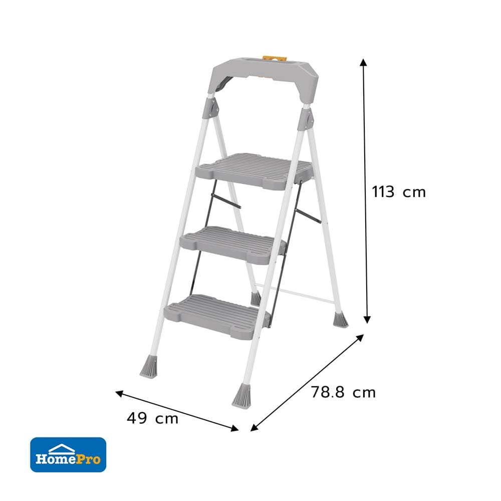 บันได STEP 3 ขั้น MATALL TO88-103 สีเทา