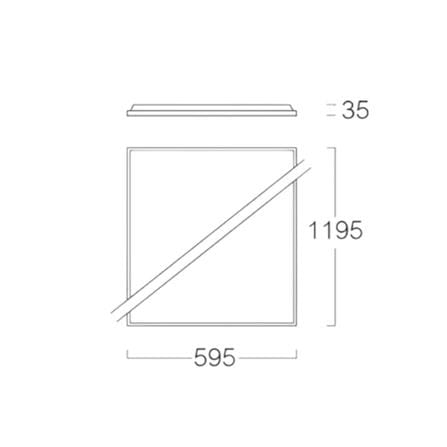 โคมฝังฝ้า LED LUMAX PANEL ERBPL 60x120 ซม. 40 วัตต์ COOL WHITE_3