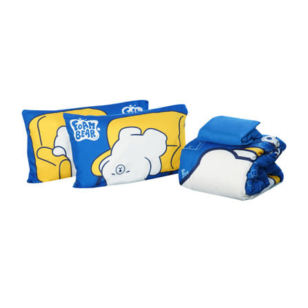 ชุดผ้าปูที่นอน 6 ฟุต (ชุด 4 ชิ้น) SNAZZ FOAM BEAR SLEEP_1