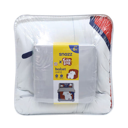 ชุดผ้าปูที่นอน 6 ฟุต (ชุด 4 ชิ้น) SNAZZ FOAM BEAR SOFA_5