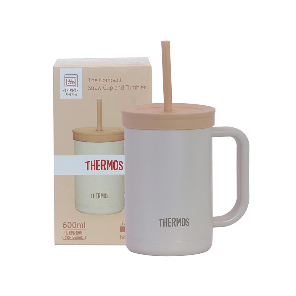 กระติกสุญญากาศ 0.6 ลิตร THERMOS TTONE สีครีม