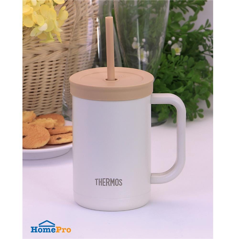 กระติกสุญญากาศ 0.6 ลิตร THERMOS TTONE สีครีม