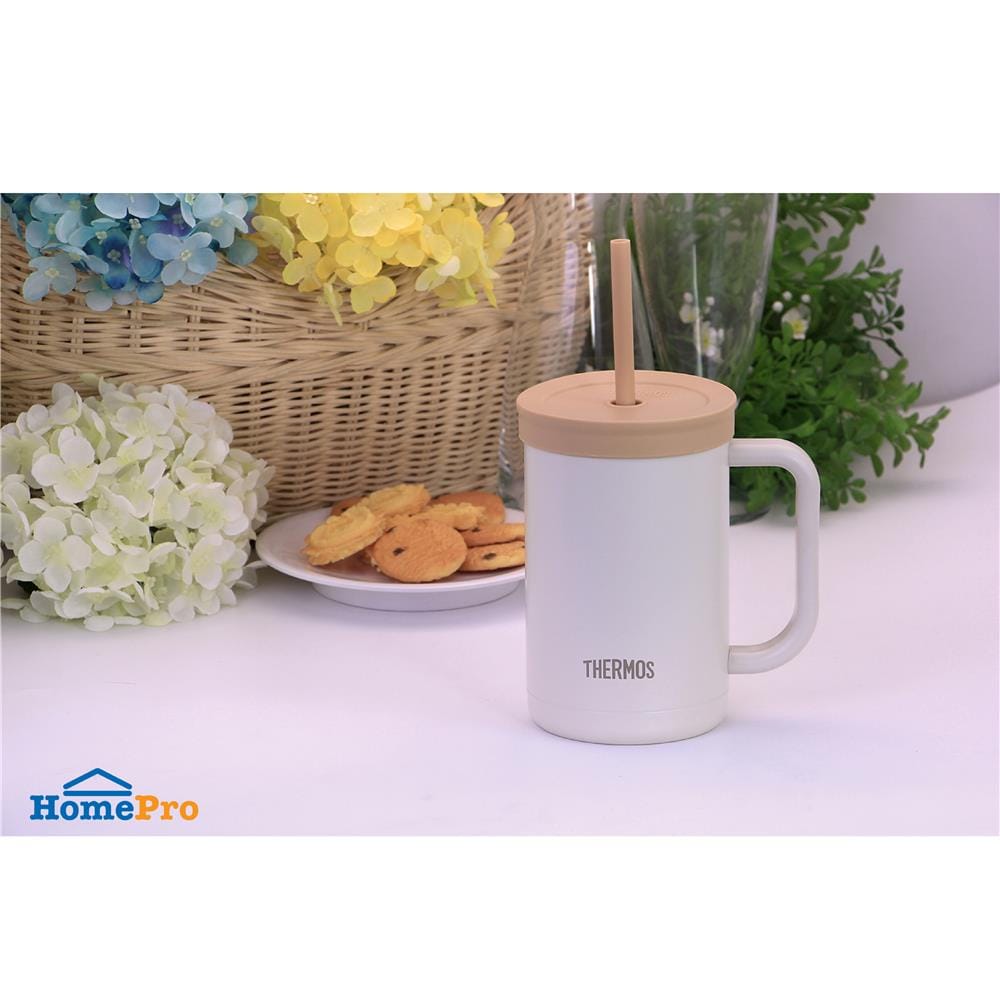 กระติกสุญญากาศ 0.6 ลิตร THERMOS TTONE สีครีม