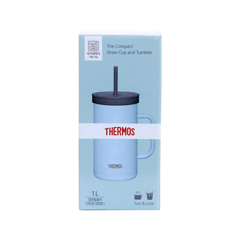 กระติกสุญญากาศ 1 ลิตร THERMOS TTONE สีฟ้า