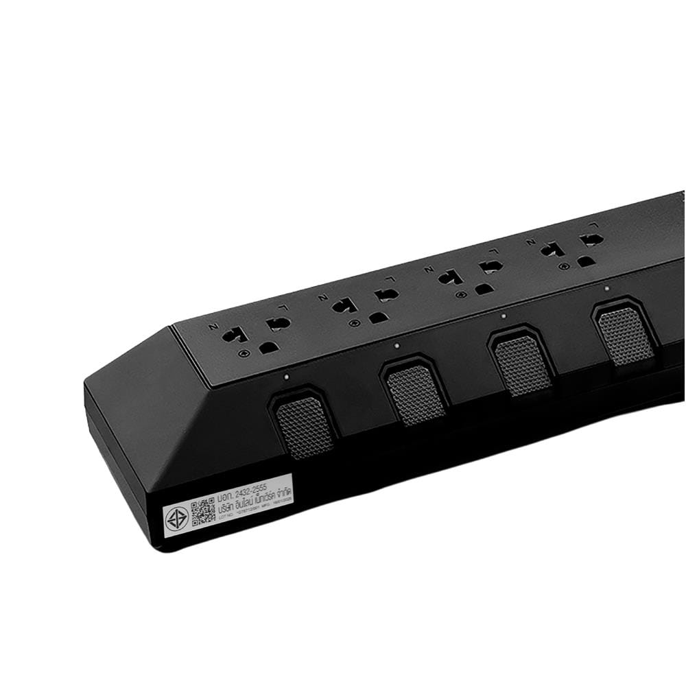 รางปลั๊กไฟ 5 ช่อง 5 สวิตซ์ 2 USB-A 2 USB-C VEXXO STUDIO POWER STRIP MINI 3 ม. สีดำ