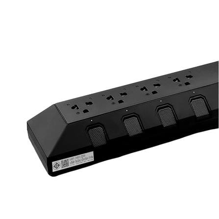 รางปลั๊กไฟ 5 ช่อง 5 สวิตซ์ 2 USB-A 2 USB-C VEXXO STUDIO POWER STRIP MINI 3 ม. สีดำ_3