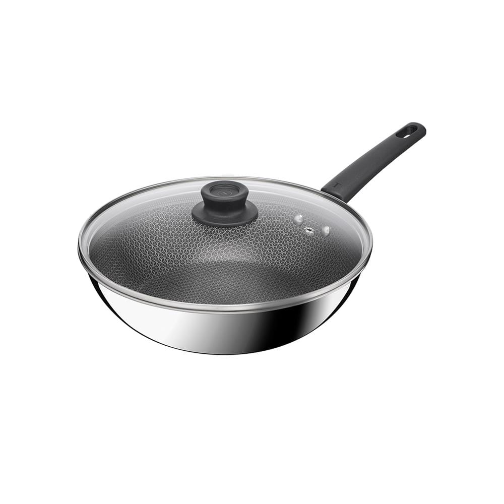 กระทะลึกพร้อมฝา 28 ซม. TEFAL POWER MESHING IH