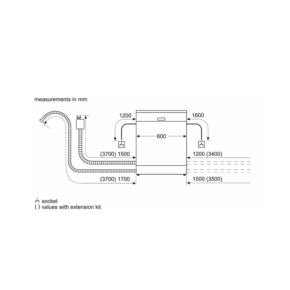เครื่องล้างจานตั้งพื้น BOSCH SMS46NI01Q