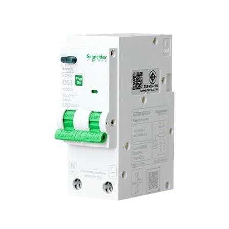 เมนเบรคเกอร์กันดูด 63 แอมป์ 1 เฟส SCHNEIDER EASY9_1