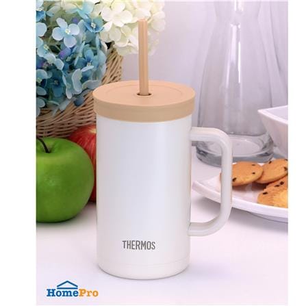 กระติกสุญญากาศ 0.72 ลิตร THERMOS TTONE สีครีม_6