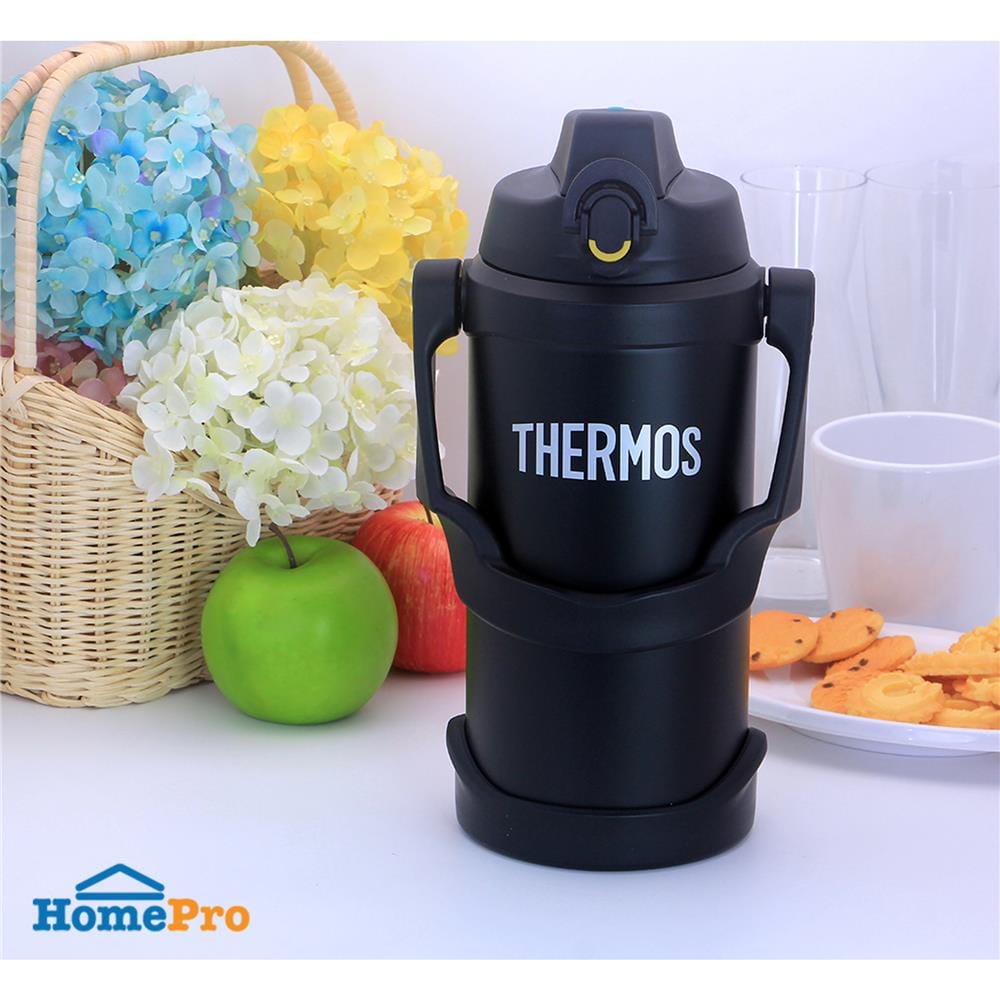 กระติกสุญญากาศ THERMOS HANDLE 2 ลิตร สีดำ