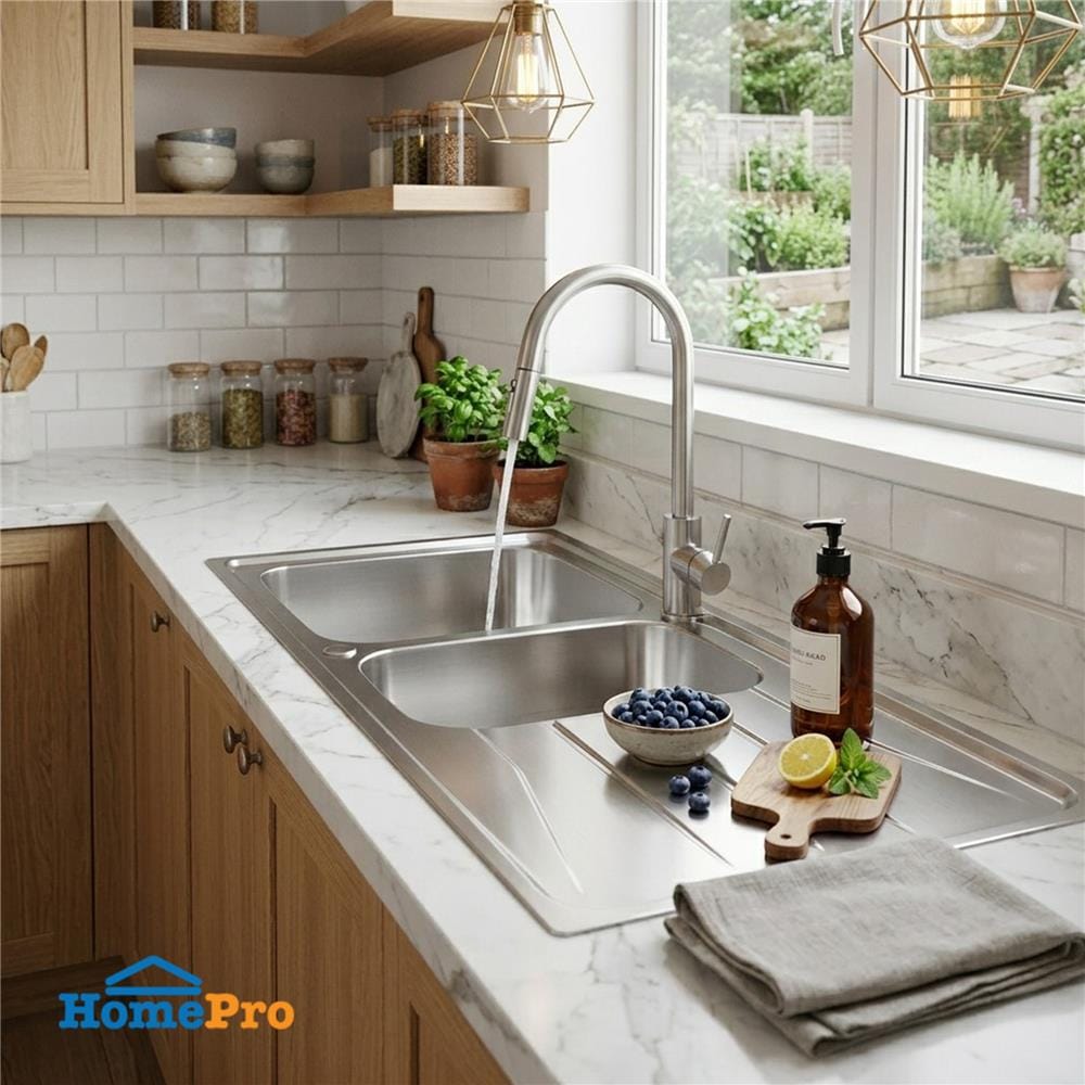 ซิงค์ฝัง 2 หลุม 1 ที่พัก HAFELE 495.39.657 120 ซม. สีเงิน
