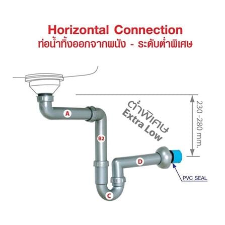ท่อน้ำทิ้งอ่างล้างจาน 1 ทาง PARNO P11PP-CM_9
