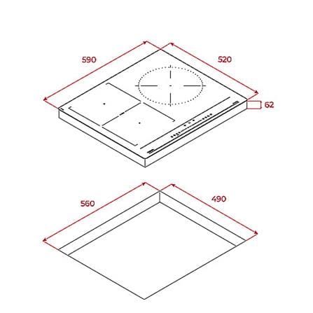 เตาฝังอินดักชั่น TEKA IBF 63210 SSM BK 60 ซม._5