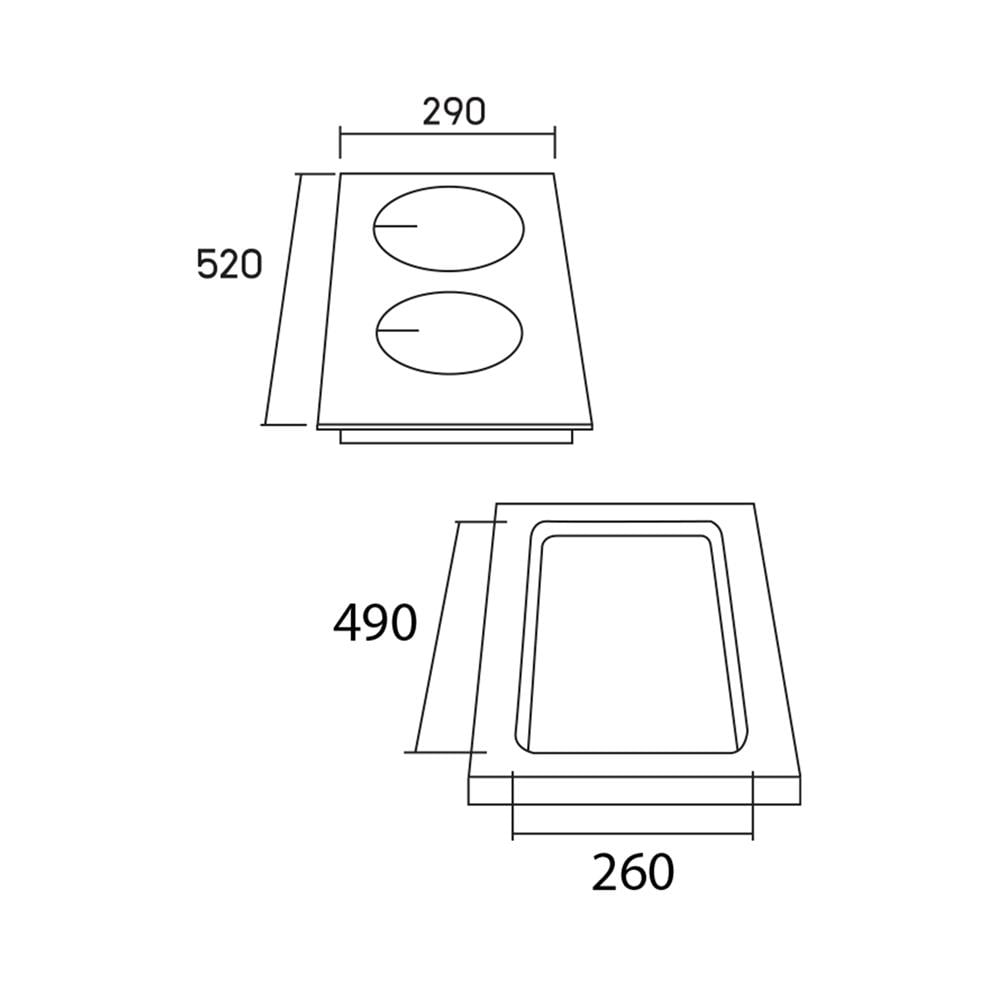 เตาฝังอินดักชั่น TECNOPLUS ID 2029 DG 30 ซม.