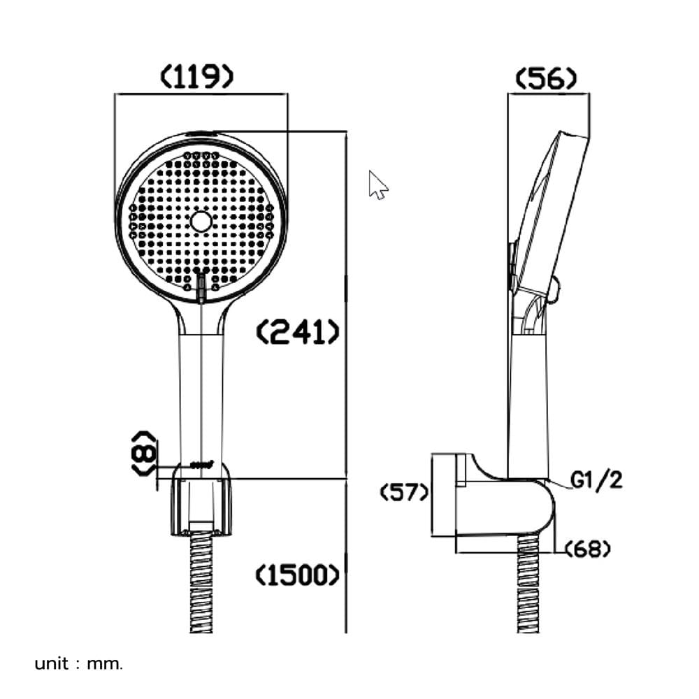 ฝักบัวสายอ่อน COTTO ZH037(HM)