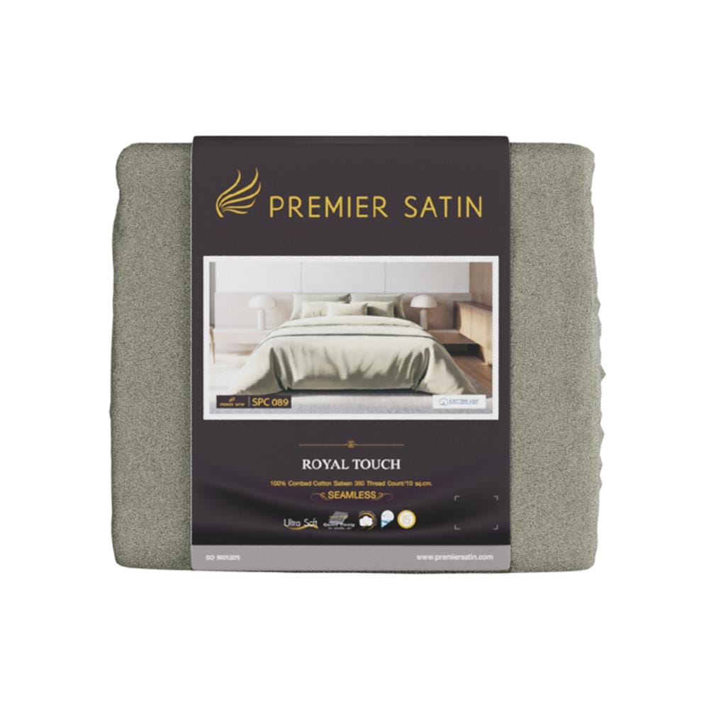 ชุดผ้าปูที่นอน 5 ฟุต (ชุด 6 ชิ้น) PREMIER SATIN ROYAL TOUCH SOLID SPC089