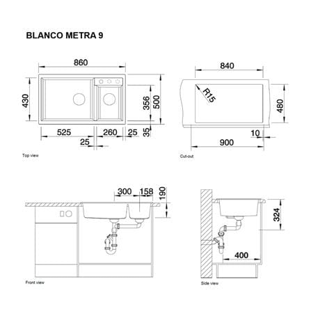 ซิงค์ฝัง 2 หลุม BLANCO 495.39.576 สีเทา_2