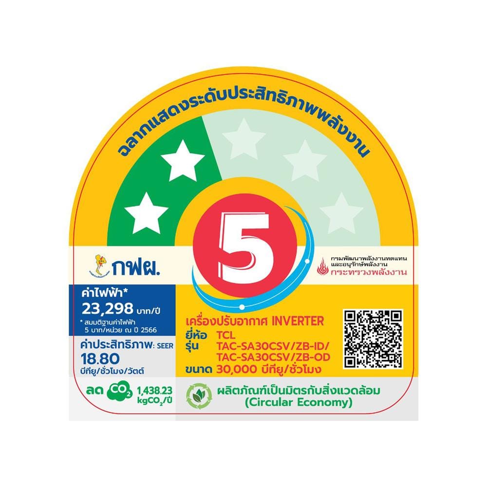 แอร์ผนัง TCL TAC-SA30CSV/ZB 30000 บีทียู อินเวอร์เตอร์