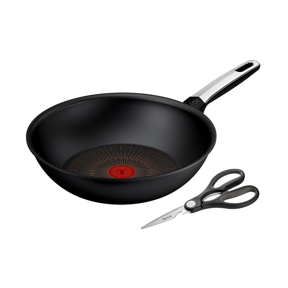 กระทะลึก 28 ซม. พร้อมกรรไกร TEFAL FUSION-S2 IH