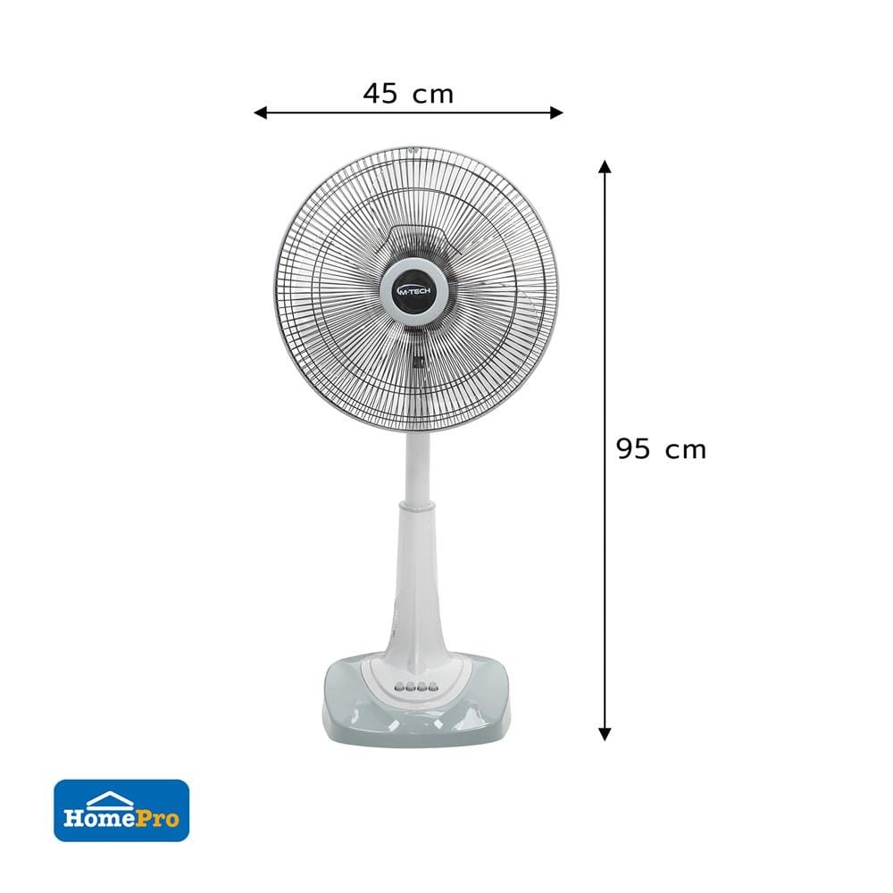 หรีดพัดลมสไลด์ 16 นิ้ว M-TECH CSF-5165 สีเทา