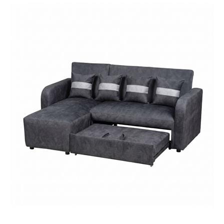 โซฟาเข้ามุมซ้าย AS FURNITURE HAZEL สีเทาเข้ม_2