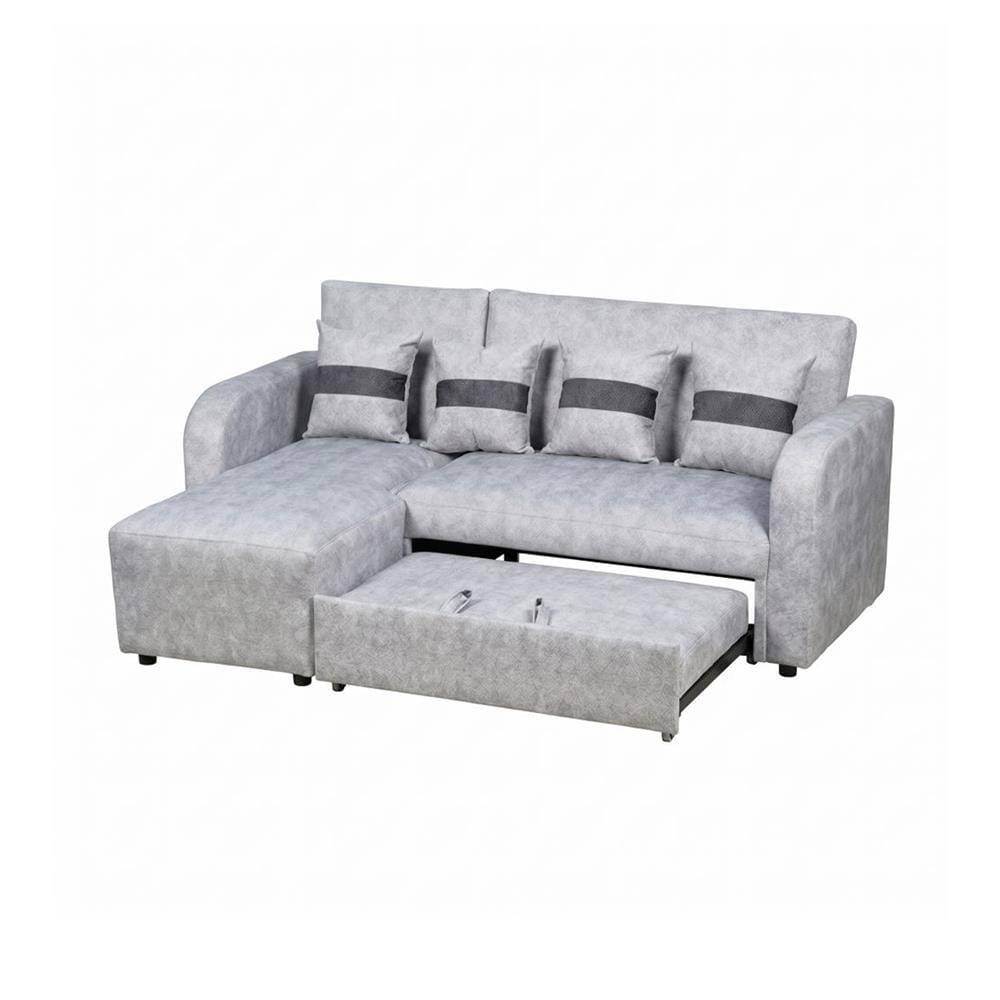 โซฟาเข้ามุมซ้าย AS FURNITURE HAZEL สีเทาอ่อน