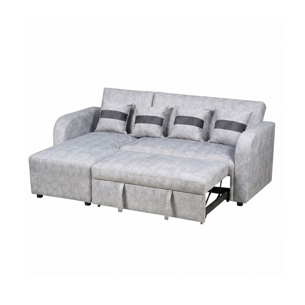 โซฟาเข้ามุมซ้าย AS FURNITURE HAZEL สีเทาอ่อน