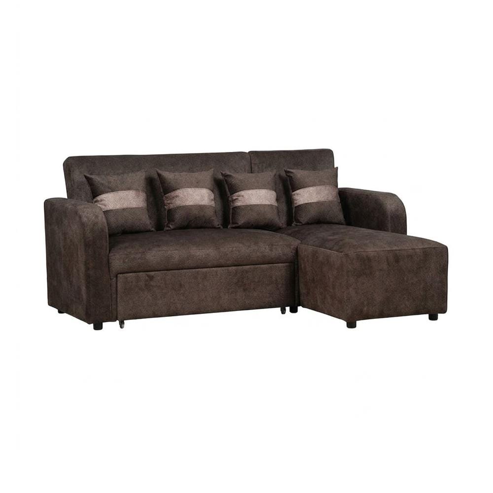 โซฟาเข้ามุมขวา AS FURNITURE HAZEL สีน้ำตาลเข้ม