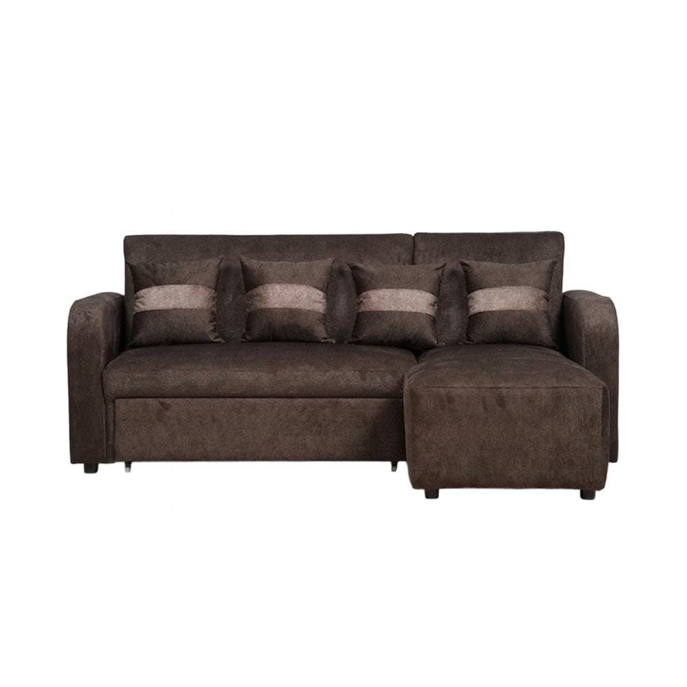 โซฟาเข้ามุมขวา AS FURNITURE HAZEL สีน้ำตาลเข้ม