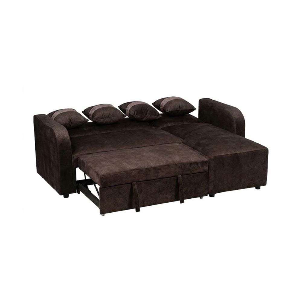 โซฟาเข้ามุมขวา AS FURNITURE HAZEL สีน้ำตาลเข้ม