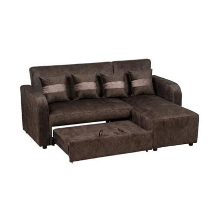 โซฟาเข้ามุมขวา AS FURNITURE HAZEL สีน้ำตาลเข้ม_2